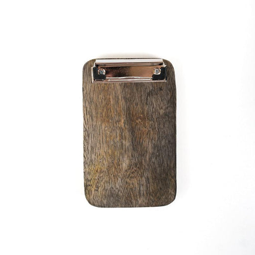 Acacia Wood Mini Clipboard - Grey