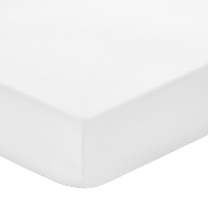 Cotton 200 Thread Count Fitted Sheet - White