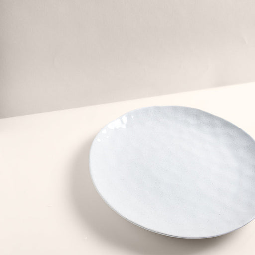Ecology Speckle Milk Round Platter - Chalky White