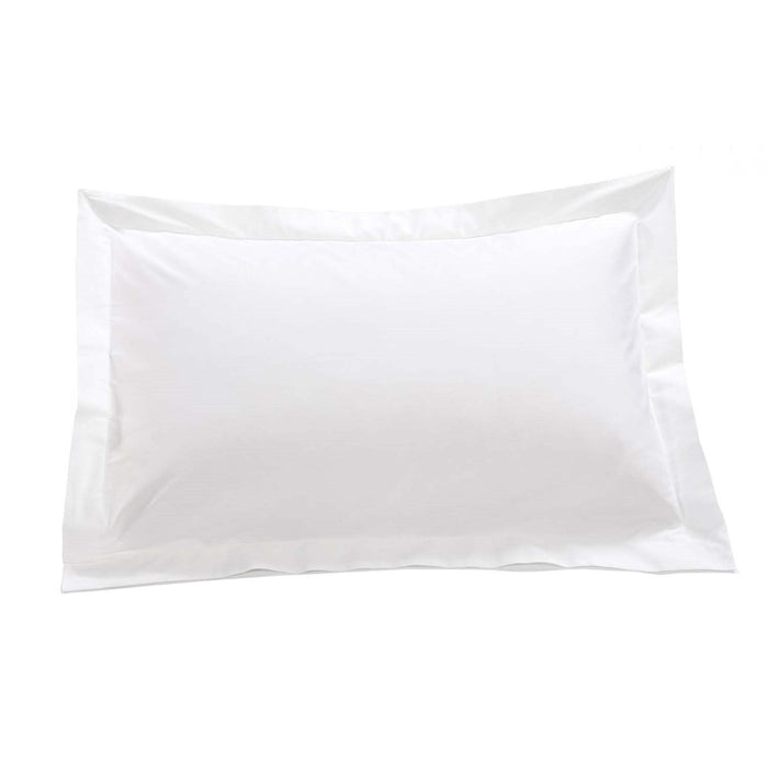 Whisper Soft 300 Thread Count Egyptian Cotton Percale Oxford Pillowcase - White