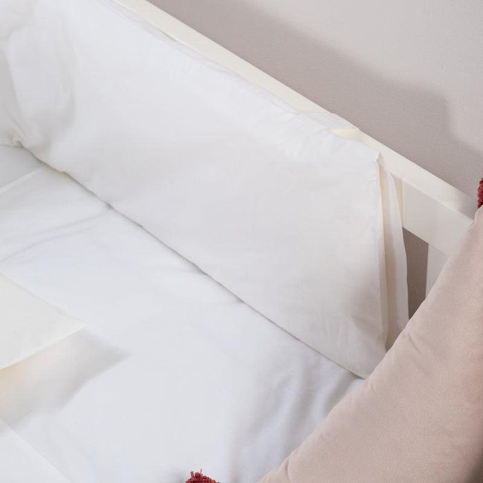 Little Whitehouse Cot Bumper Cover - White