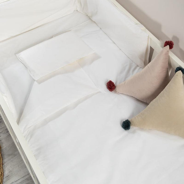 Cot Bumper Cover White Baby Nursery Bedding