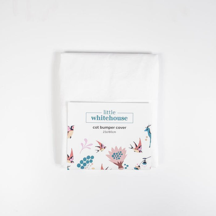Little Whitehouse Cot Bumper Cover - White