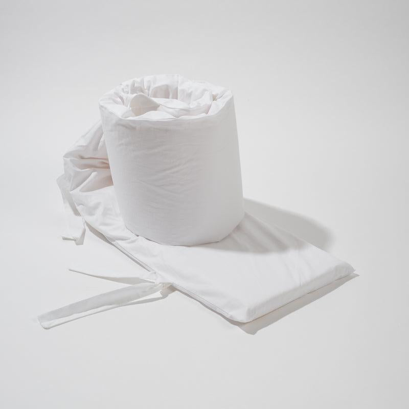 Little Whitehouse Cot Bumper Cover - White