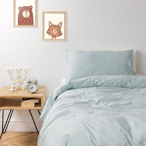 100% Cotton Kids Duvet Cover Set Duck Egg-Duvet Cover Set