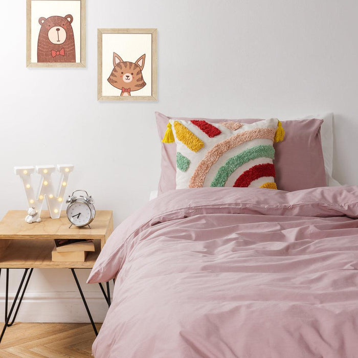 100% Cotton Kids Duvet Cover Set Dusty Pink-Duvet Cover Set