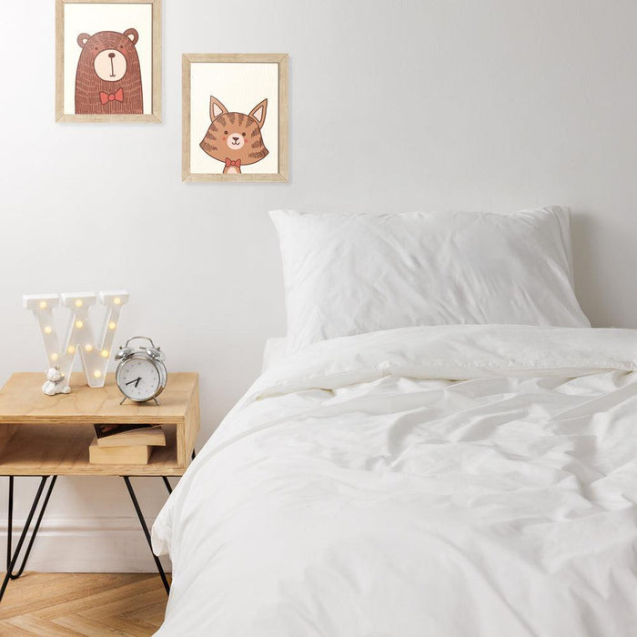 100% Cotton Kids Duvet Cover Set White-Duvet Cover Set