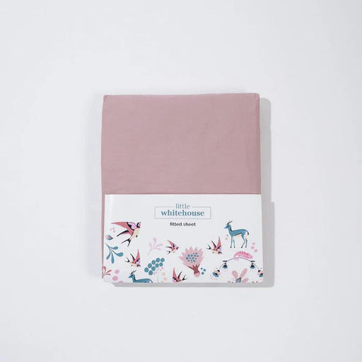Fitted Sheet - Dusty Pink | Single, Three Quarter & Double-Bed Sheets-Little Whitehouse
