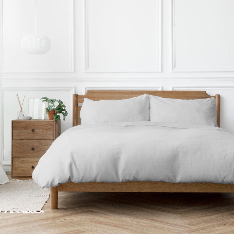 Cotton 200 Thread Count Duvet Cover Set - Light Grey