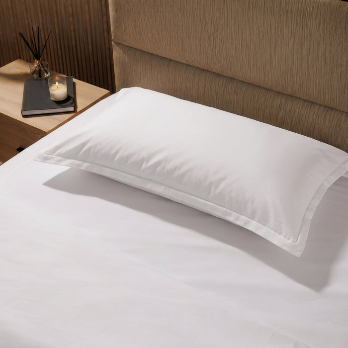 200 Thread Count 100% Cotton Percale Oxford Pillowcase White-Pillowcases