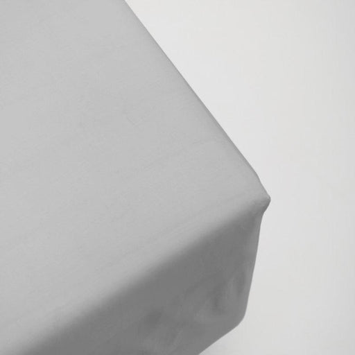 200 Thread Count Cotton Rich Percale Fitted Sheet - Light Grey-Fitted Sheet