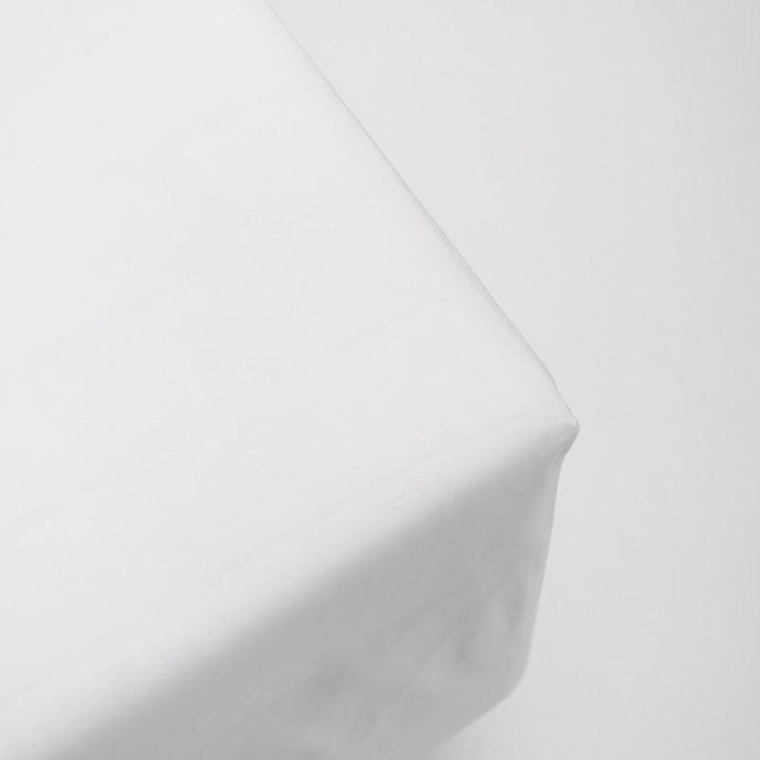 Cotton Percale Fitted Sheet | White – Whitehouse & Continental Linen