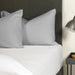 200 Thread Count Cotton Rich Percale Pillowcase - Light Grey-PILLOWCASE