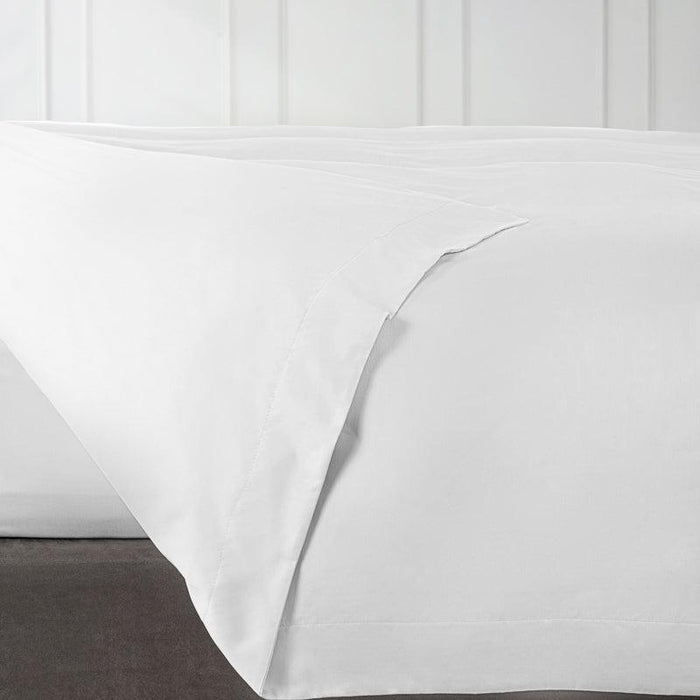 200 Thread Count Flap Oxford 100% Cotton Duvet Cover - White-Duvet Cover