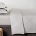 200 Thread Count Oxford Cotton Rich Percale Duvet Cover Set - Light Grey-DUVET COVER SET