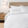 200 Thread Count Oxford Cotton Rich Percale Duvet Cover Set White