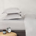 200 Thread Count Oxford Cotton Rich Percale Pillowcase - Light Grey-PILLOWCASE