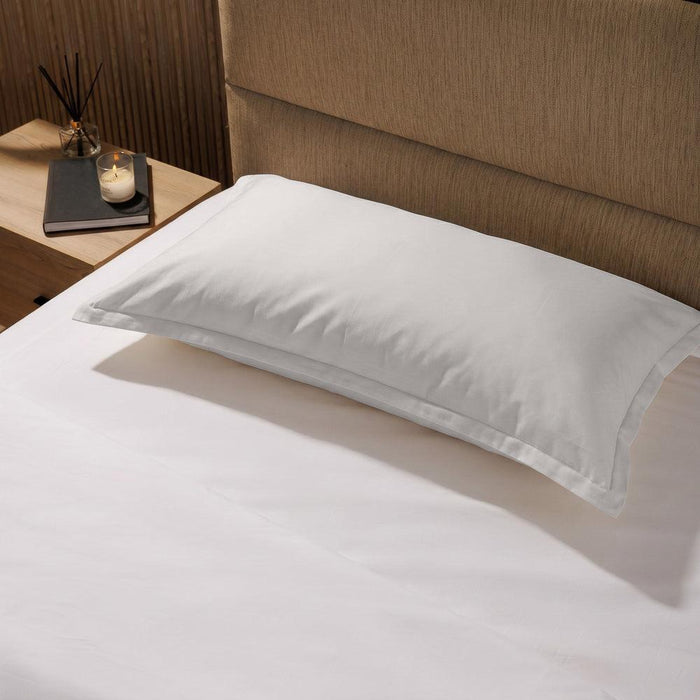200 Thread Count Oxford Cotton Rich Percale Pillowcase Light Grey-Pillowcases