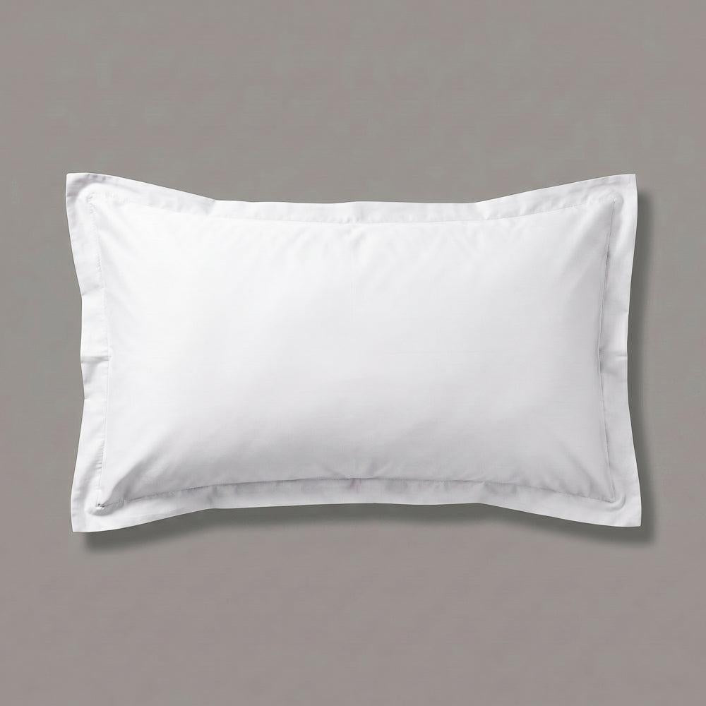 200 Thread Count Oxford Cotton Rich Percale Pillowcase White-Pillowcases