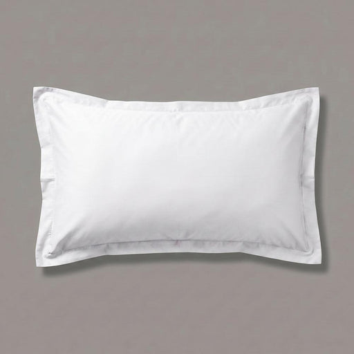200 Thread Count Oxford Cotton Rich Percale Pillowcase White-Pillowcases