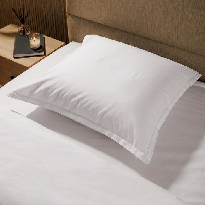 200 Thread Count Oxford Cotton Rich Percale Pillowcase White-Pillowcases