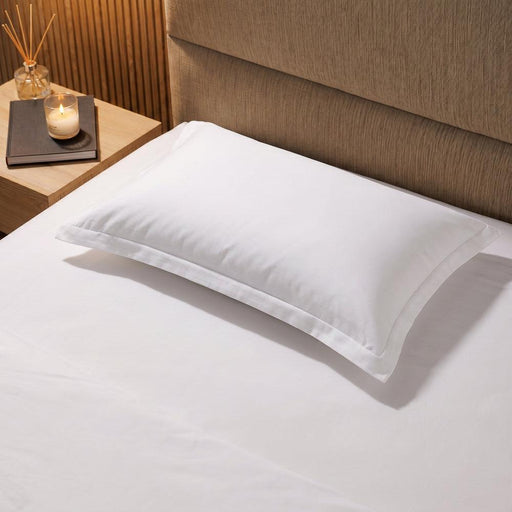 200 Thread Count Oxford Cotton Rich Percale Pillowcase White-Pillowcases