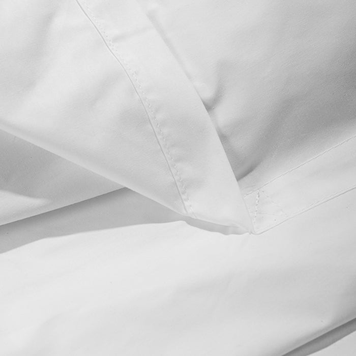 200 Thread Count Flap 100% Cotton Duvet Cover - White