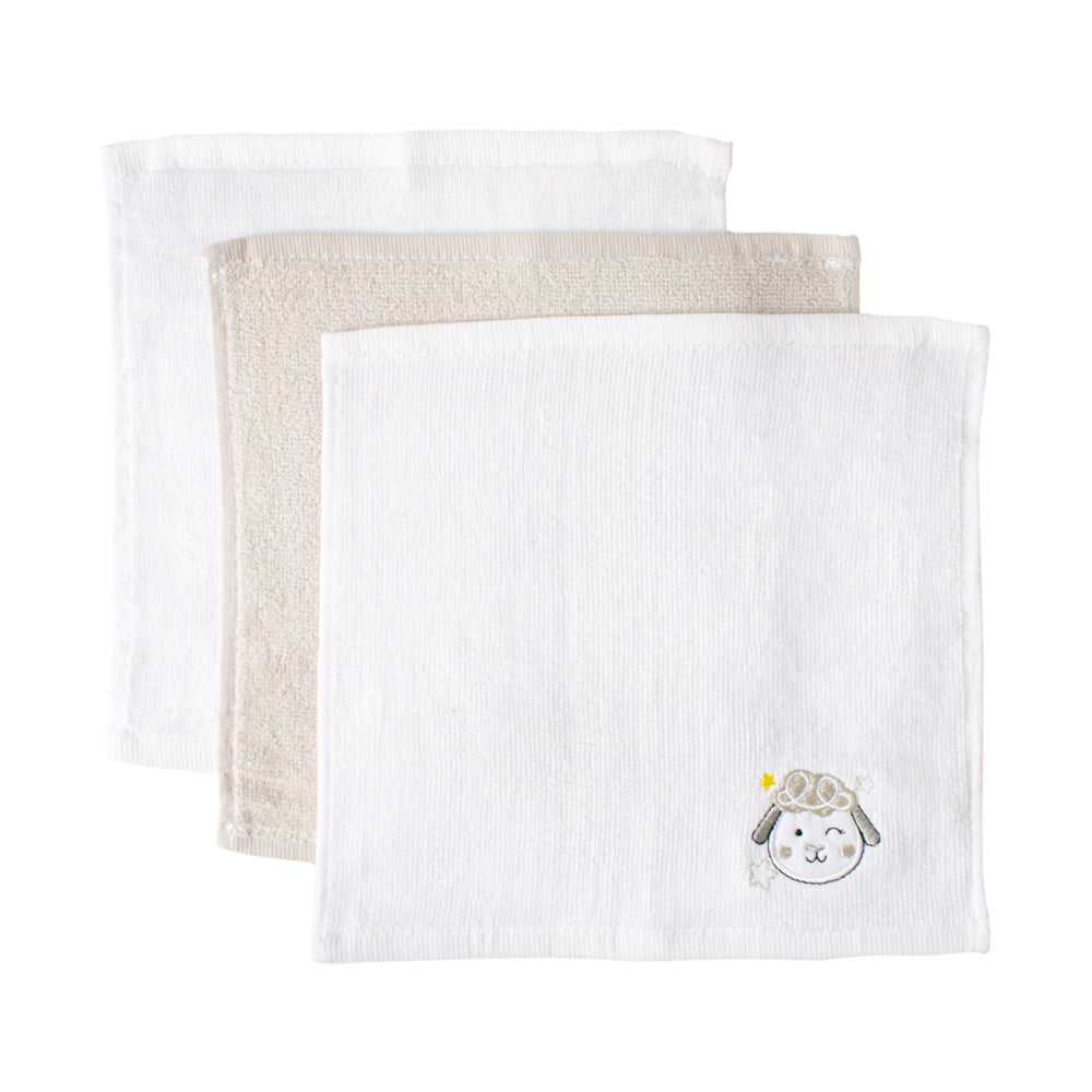 3pk Face Cloths - Sheep