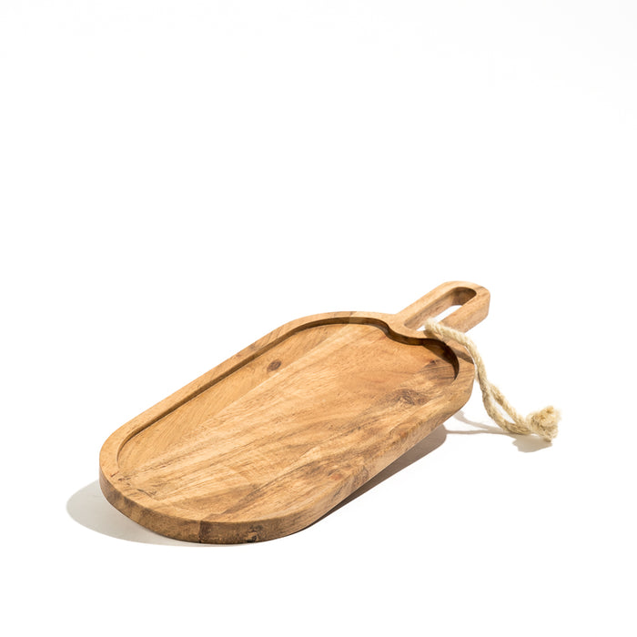 Acacia Wood Oval-Edged Paddle Board - Natural