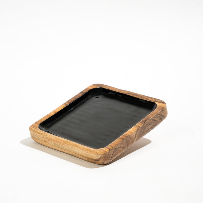 Acacia Wood Square Server - Dusk