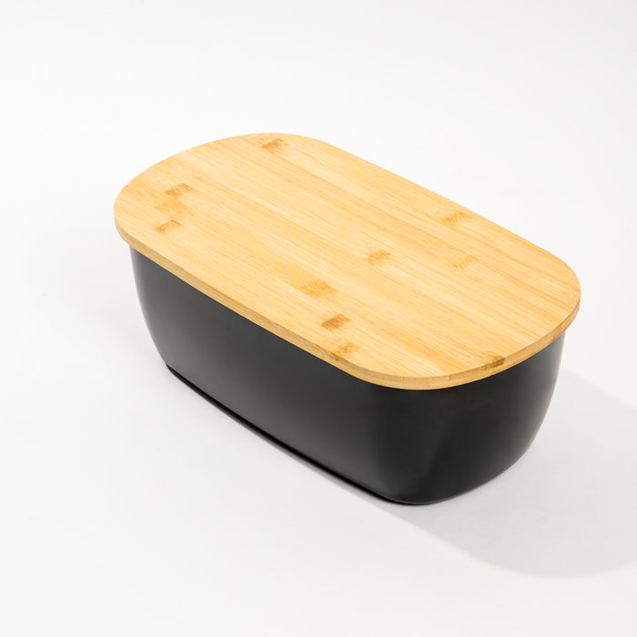 Bamboo Fibre Bread Bin - Black