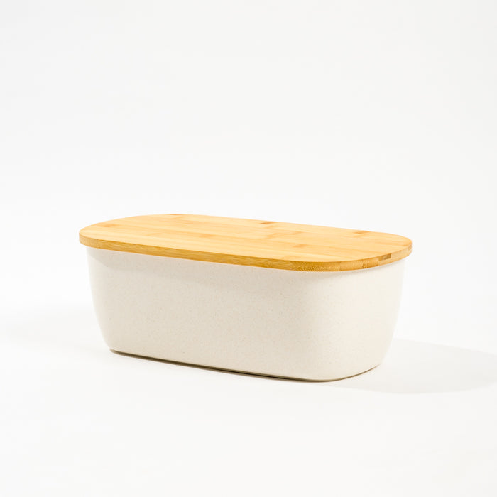 Bamboo Bread Bin - Cream