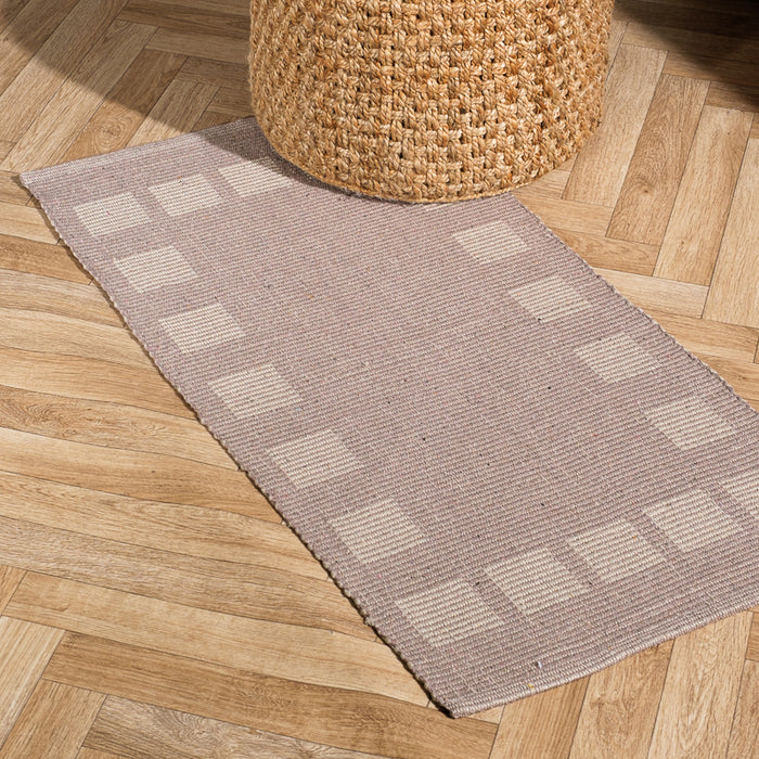 Big Box Pattern Rug Beige