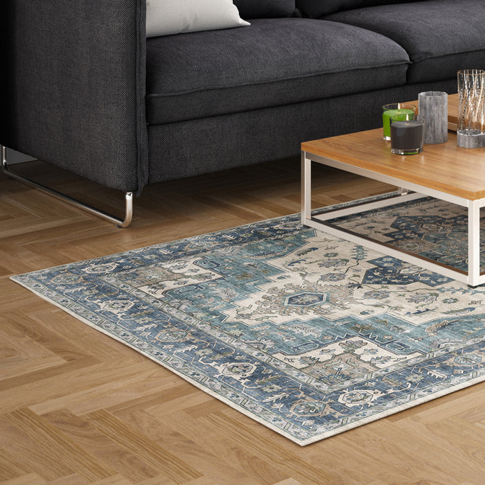 Softweave Printed Carpet - Blue Lagoon