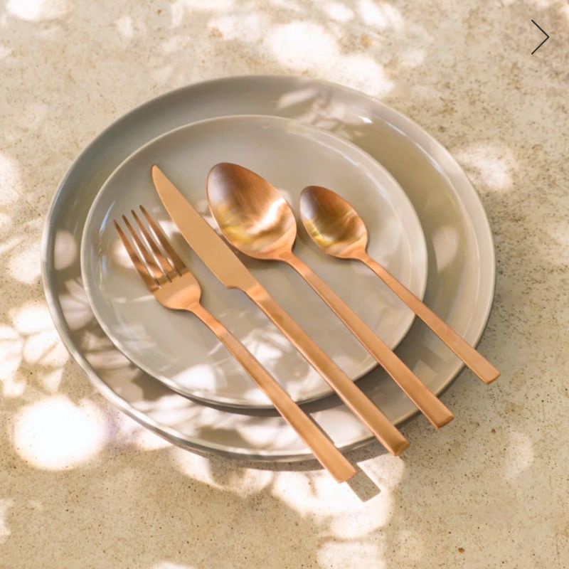 Fork, knife, teaspoon and tablespoon cutlery set