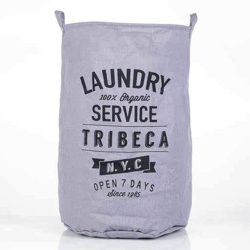 Canvas Laundry Basket - Light Grey