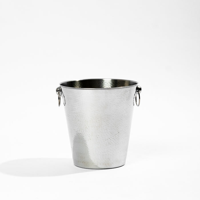 Ice Bucket - Hammered Silver