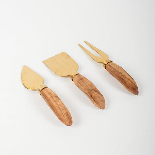 Cheese Knife with Wooden Handle - Set of 3