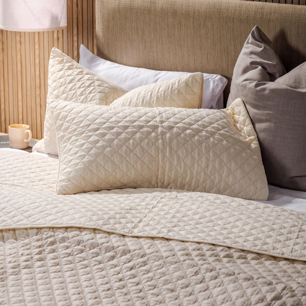 Clay Whisper Soft Premium Cotton Quilt Ivory