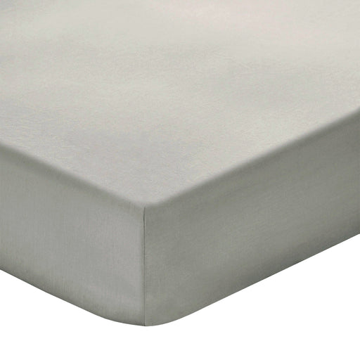 Cotton 200 Thread Count Fitted Sheet - Light Grey