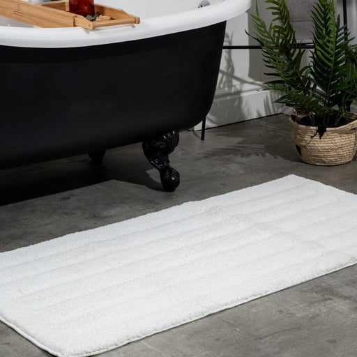 Cotton Bay Drylon Anti Slip Bath Mat - White 60x120cm