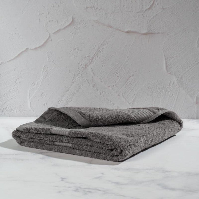 Cotton Bay Zero Twist Bath Towel - Grey