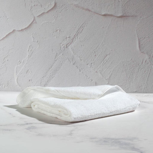 Cotton Bay Zero Twist Hand Towel - White
