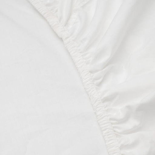 Cotton Club 400 Thread Count Sateen Fitted Sheet with 2 Pillowcases - White