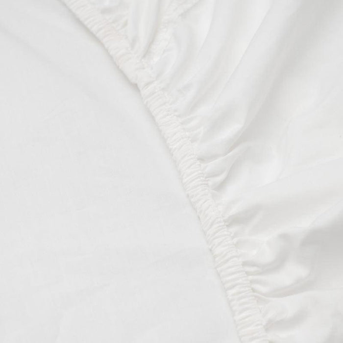 Cotton Rich Percale 200 Thread Count Fitted Sheet - White