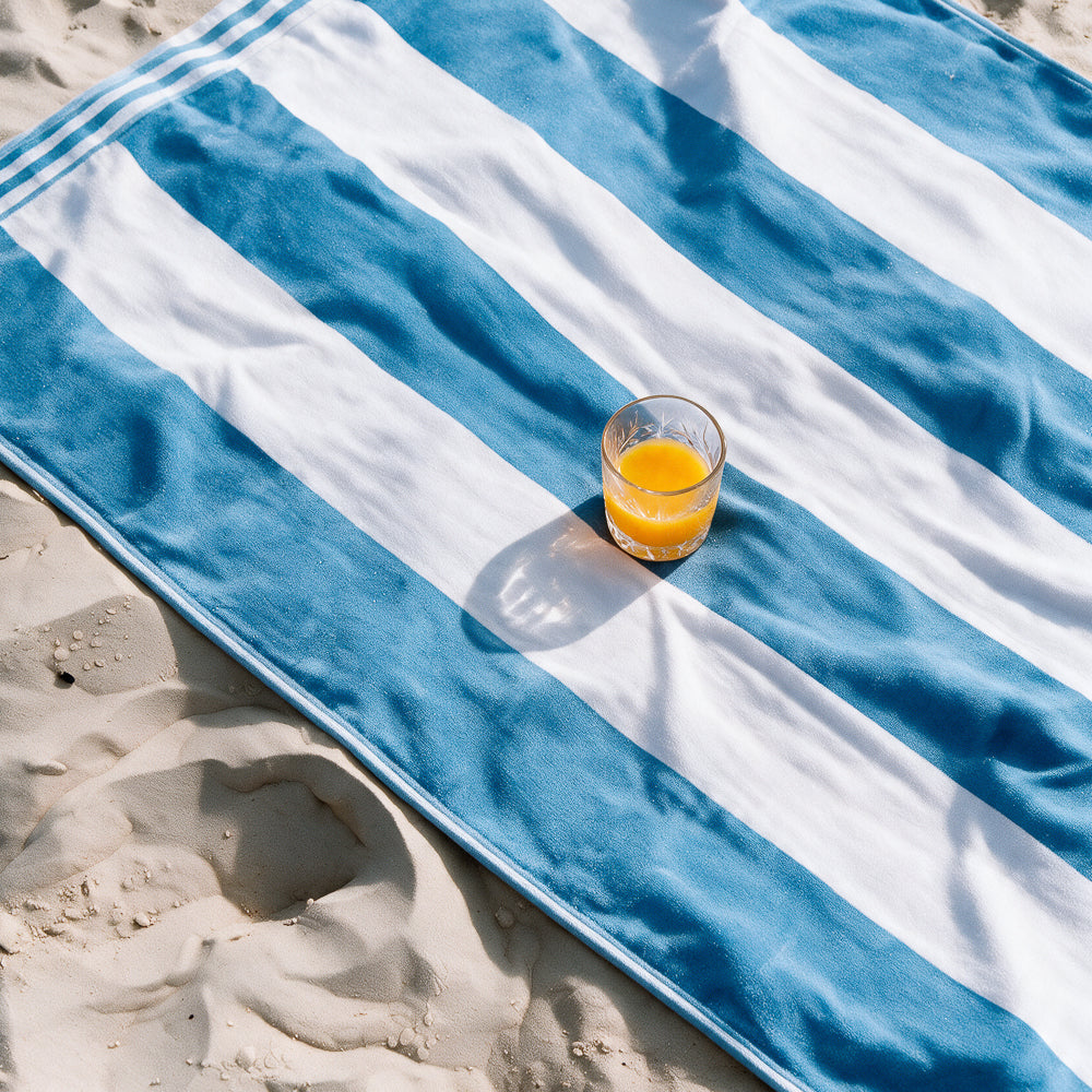 Cotton Bay Miami Cabana Beach Towel Sky Blue