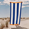Cotton Collection Action Beach Towel Blue Stripe
