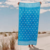 Cotton Collection Coastal Confetti Velour Beach Towel