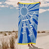 Cotton Collection Summer Vibes Velour Beach Towel