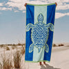 Cotton Collection Turtle Velour Beach Towel